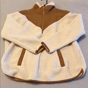 Time and Tru Cream and Tan Teddy Jacket